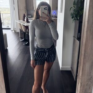 Blue Striped 1st Kiss Shorts (Size 0)